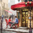 Puzzle - Art puzzle - Romantika v Paríži